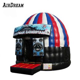 wholesale 4m 13.2ft dia Party theme rainbow Colourful inflatable disco dancing music dome bouncy castle jumping Bouncer 002