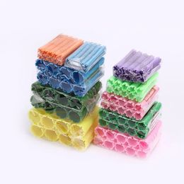 3 Packs/set 30mm Hair Perm Rods with Rubber Bands Kit Cold Permanent Bar Plastic Curlers Rollers Set Wave Fluffy Corn Hair 1507 240119