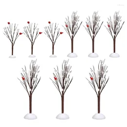 Decorative Flowers BEAU-9Pcs Christmas Bare Branch Trees Artificial Winter Display Decor For Garden Fireplace Fairy