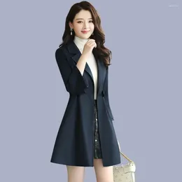 Women's Trench Coats M-2XL Womens Coat Spring Female Jacket Long Single Button Turn-down Collar Slim Fashion Ladies Windbreaker Clothess