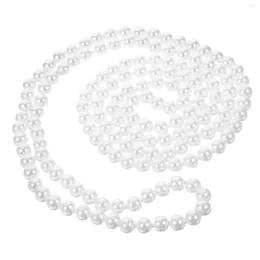 Pendant Necklaces Women's Pearl Necklace Artificial Long Glass Ornament For Ladies Statement Decorative Fake Choker