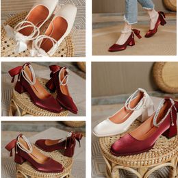 Luxury Designer Patent leather women Chunky heel sandals buckle strap slingbacks Kitten heels Mary Jane pumps heels Women's Dress Shoes Office Wedding Shoes