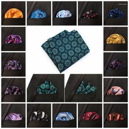 Bow Ties Men's Classic Polka Dot Paisley Striped Silk Handkerchief Pocket Square Fashion Men Hanky For Wedding Party Chest Towel 25 25CM