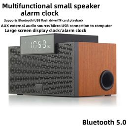 Speakers Vintage Bluetooth Speakers Portable Wireless Home Theatre Bass Sound Alarm Clock Computer Speakers TF/U Disc