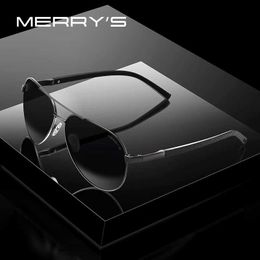 Sunglasses MERRYS DESIGN Men Classic Pilot Sunglasses HD Polarised Sun glasses For Driving TR90 Legs UV400 Protection S8190 YQ240120