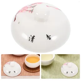 Dinnerware Sets Universal Ceramic Teapot Lid Heat-insulated Replacement Porcelain Teacup Cover