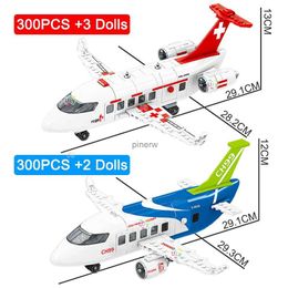 Blocks City Cargo Aircraft Plane Passengers Aeroplane Bus Sets Modern Airport Airliner Building Blocks Toys for Kids Christmas Gift