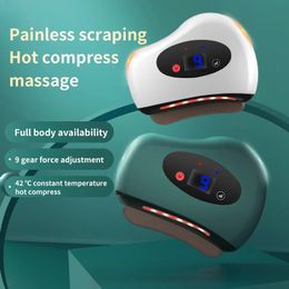 Electric Guasha Massager Compress Eye Massager Stone Heating Vibration Scraping Neck Face Skin Lifting Removal Wrinkle Tool 240119