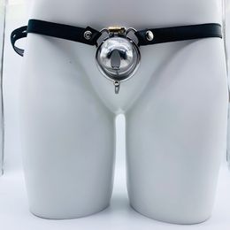 the boys g r Wearable metal penile lock holder hook leather wearable penile lock wearable stainless steel cb cage sex toys