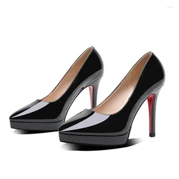 Dress Shoes Size 32-39 High Heels Stiletto Heel 10cm Point Toe Platform For Women Nude Color Pumps