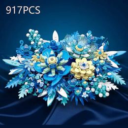 Blocks 917PCS Fantasy Eternal Flower Building Blocks Plant Flower Assembly Brick Creative Desktop Decoration Romantic Gift Children Toy 240120