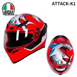 Full Face Open Agv k Motorcycle Helmet K1 Racing Helmet Motorcycle Full Cover Anti Mist Helmet Men's and Women's Brigade Lightweight Running Helmet Race Helmet O6JQ