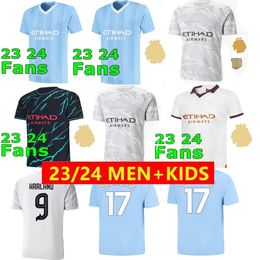 Soccer Jerseys HAALAND 23/24 DE BRUYNE PHILLIPS MANS CITIES GREALISH FERRAN MAHREZ FODEN BERNARDO JOAO CANCELO Z RODRIGO Football Shirt Men and Kids Kit Sets Uniforms