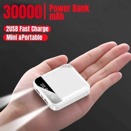Cell Phone Power Banks 10000mAh Mini Power Bank Two-way Fast Charging Portable External Digital Display Charger External Battery LED For Huawei IPhone