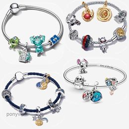 High Quality Game Charm Designer Bracelets for Women Fashion Jewellery Diy Fit Pandoras Disnes Lilos and Stitchs Bracelet Set Christmas Party Gift with Box SYPD