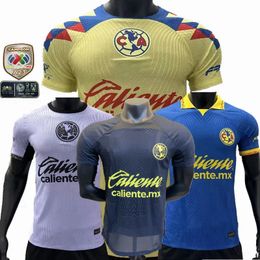 Liga MX Club America Soccer Jerseys Player version 2023 2024 FIDALGO HENRY F.VINAS K.ALVAREZ M. LAYUN J.QUINONES A.ZENDEJRS long sleeve 22 23 24 football tight shirt