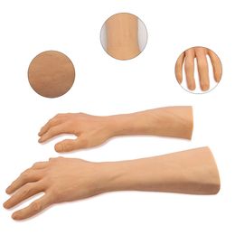 Costume Accessories Crossdressing Old Man Silicone Gloves Realistic Skin Hand for Transvestite Cosplay Performance Props Drag Queen Tits