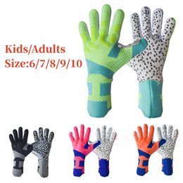 Soccer Goalie Goalkeeper Gloves Kids Adult Strong Grip Football Soccer Latex Thickened Protection Child Men Goalie Gloves Sports 240118