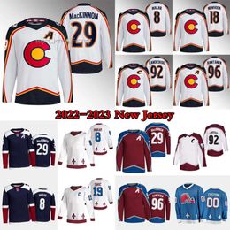 29 Nathan Kinnon Reverse Retro Hockey Jersey 8 Cale Makar Avalanche 96 Mikko Rantanen Gabriel Landeskog Joe Sakic Devon Toews Logan O'connor Jerseys 3265 6667