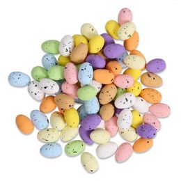 Decorative Flowers 100Pcs Multi-size Pigeon Egg Multicolor Foam Easter Eggs Ornaments Home Festival DIY Wreath Accessories Supplies