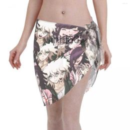 Women's Swimwear Nagito Komaeda Mikan Tsumiki Pareo Cover Ups Women Danganronpa Anime Sheer Beach Short Skirts Bikini Up KvgsLJA0