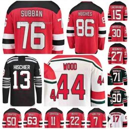 Hockey New Jack Hughes Jersey Jesper Bratt Tyler Toffoli Dougie Hamilton Timo Meier Jonas Siegenthaler Erik Haula John Marino Devils 8534