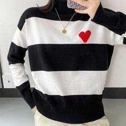 Men's Sweaters Sweater Man for Woman Knit High collar Love A Womens Fashion Letter Black Long Sleeve Clothes Pullover Oversized Top1