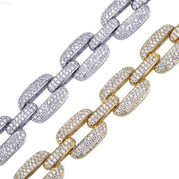Tianyu Custom Hiphop Jewellery 10k/14k/18k Solid Gold Cz Diamond Iced Out Cuban Link Chain Bracelet for Men