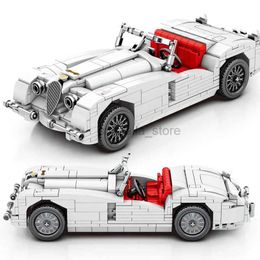 Blocks Technical classic sport car building block Jaguar xk120 bricks Roadster model pull back vehicle toys collection for boys gift 240120