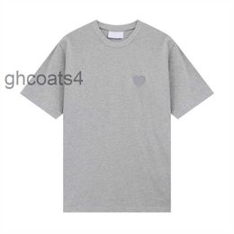 Mens t Shirt De Coeur Tees Short Sleeves Shirts Men Designer Top France Fashion Embroidered Heart Pattern Round Neck Paris T-shirt 12fq SLOX
