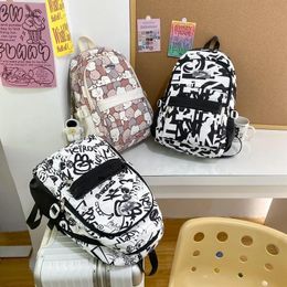 Bags Student Schoolbag Cute Printing Boys and Girls School Bag Personality Graffiti Funny Versatile Waterproof Backpack