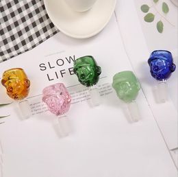 Baseball boy Glass Bowl With Handle Colourful 14mm 18mm Bong Bowls Tobacco Bowl Piece Smoking Accessories For Glas Beaker Bongs