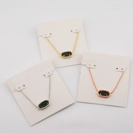 Pendant Necklaces Necklace Druse Black Color Real 18K Gold Plated Dangles Glitter Jewelries Letter Gift With free dust bag Gifts Fashion