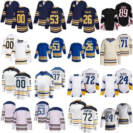 Hockey Jersey Buffalo Mattias Samuelsson Zemgus Girgensons JJ Peterka Kyle Okposo Zach Benson Erik Johnson Connor Clifton Tyson Jost Sabres 2446