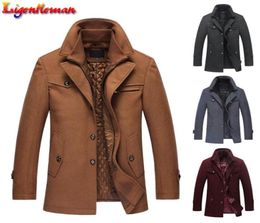 Mens Casual Warm Outerwear Jacket and Coat Male Peacoat Men Brand Clothes M4XL Winter Men039s Thick Coats Slim Fit Jackets VB57491074