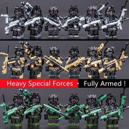 Blocks WW2 Military Special Forces Modern Soldier City Police SWAT Weapons Figures Building Blocks Bricks Boy Mini Toys Christmas Gift 240120