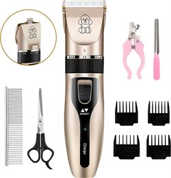 Pet Paw Hair Trimmer Electric Dog Hair Clippers for Thick Coat Cordless Grooming Tool Kid Hairs Clipper Rechargeable for Dogs and Cats Face Ear Rump