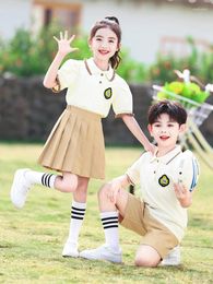 Clothing Sets Kindergarten Uniforms Summer Pure Cotton Children's Graduation Pos Class Short Sleeved Sports