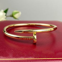 bangle for woman man standard thickness couple bangle gold plated 18K bracelet T0P inner circumference size 16-19CM brand designer luxury fashion 007C