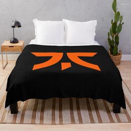 Blankets Fnatic Orange Logo Vector Throw Blanket Soft Big With Well Thick King Wool