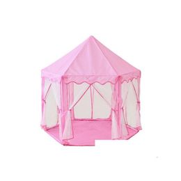 Other Children Furniture Portable Folding Princess Castle Tent House Drop Delivery Home Garden Dh5Ot