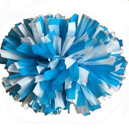 1Pair Blue White Cheerleading Pompoms 38CM Baton Handle Cheers pompons Free Combination Wenhan Sports High Quality Nonfading 240118
