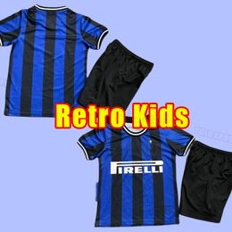 Kids finals Retro Soccer jerseys MILITO SNEIJDER ZANETTI Milan Eto'o Football Djorkaeff Baggio ADRIANO MILAN Inter BATISTUTA 2009 2010 09 10 Child
