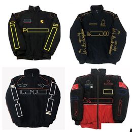 Motorcycle Apparel F1 Forma One Racing Jacket Autumn And Winter Fl Embroidery Logo Cotton Clothing Spot Sale Drop Delivery Mobiles M Dhpxj
