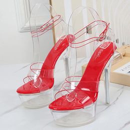 Sandals Women Nightclub Platform High Heel Crystal And Car Model Catwalk Stiletto Heels Plus Size