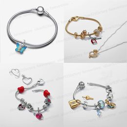 New 925 Silver Designer Bracelets for Women girlfriend Gift DIY fit Pandoras Bracelet Earrings Necklace set Chinese Year of the Dragon jewelry with box wholesale