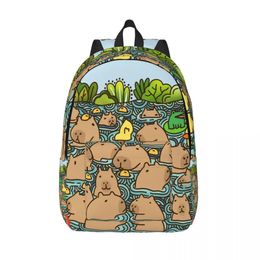 Bags Summer Capybara Backpack for Boy Girl Kids Student School Bookbag Capybaras Daypack Preschool Kindergarten Bag Outdoor