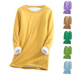 Women's Hoodies Thick Fleece Warm Sweatshirt For Women Fashion Casual Long Sleeve Top Velvet Thermal Shirts Tops Jogging