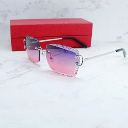 Designer Carter SunGlasses Occhiali da sole da donna Occhiali da sole con taglio a diamante Uomo e donna Elegante filo C Designer di lusso Occhiali da guida per esterni