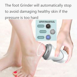 Files Electric Feet Callus Remover Portable Dead Skin Foot File Pedicure Tools with Vacuum Adsorption Foot Grinder 6 Roller Heads